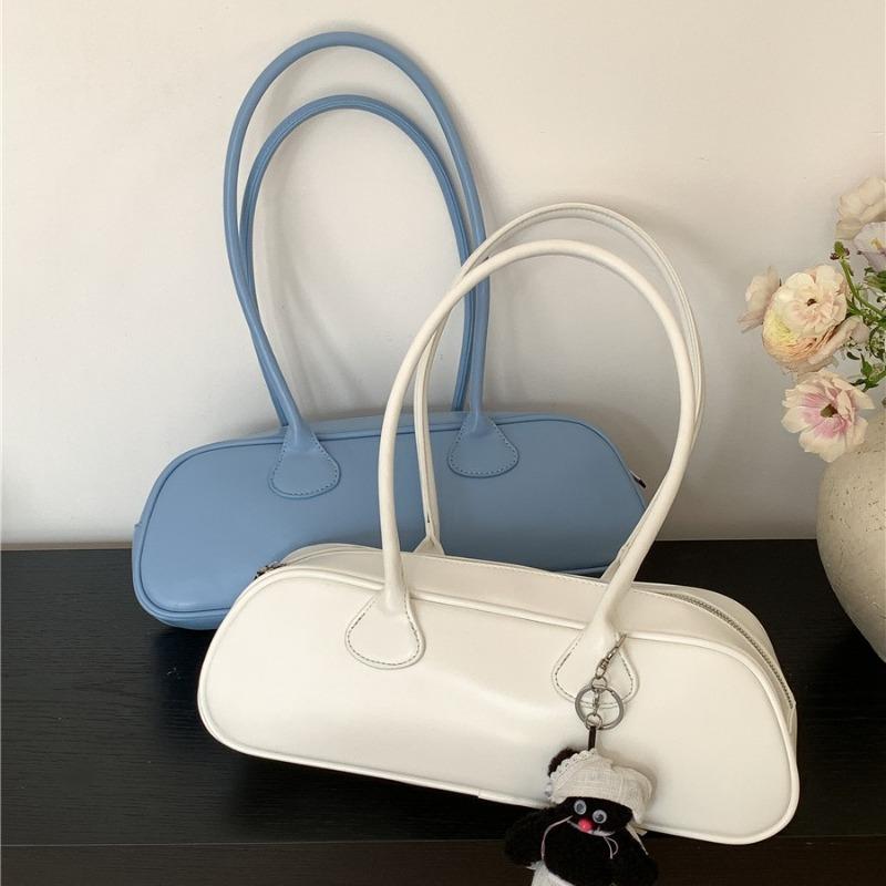 Modische Baguette-Umhängetasche - Strukturierte PU-Achseltasche Retro-Minimalistisches Design für Damen Einzigartiges Alltagsaccessoire