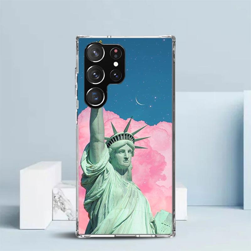 NYC New York City Phone Case For Samsung Galaxy S24 S25 Edge S26 Ultra S22 S23 Plus S21 + S20 FE Soft TPU Back Cover Galaxy S22