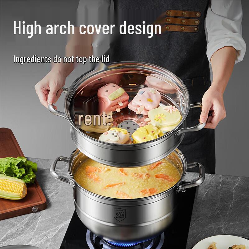 COOKER KING 3-lagiger 304 Edelstahl-Dampfkochtopf