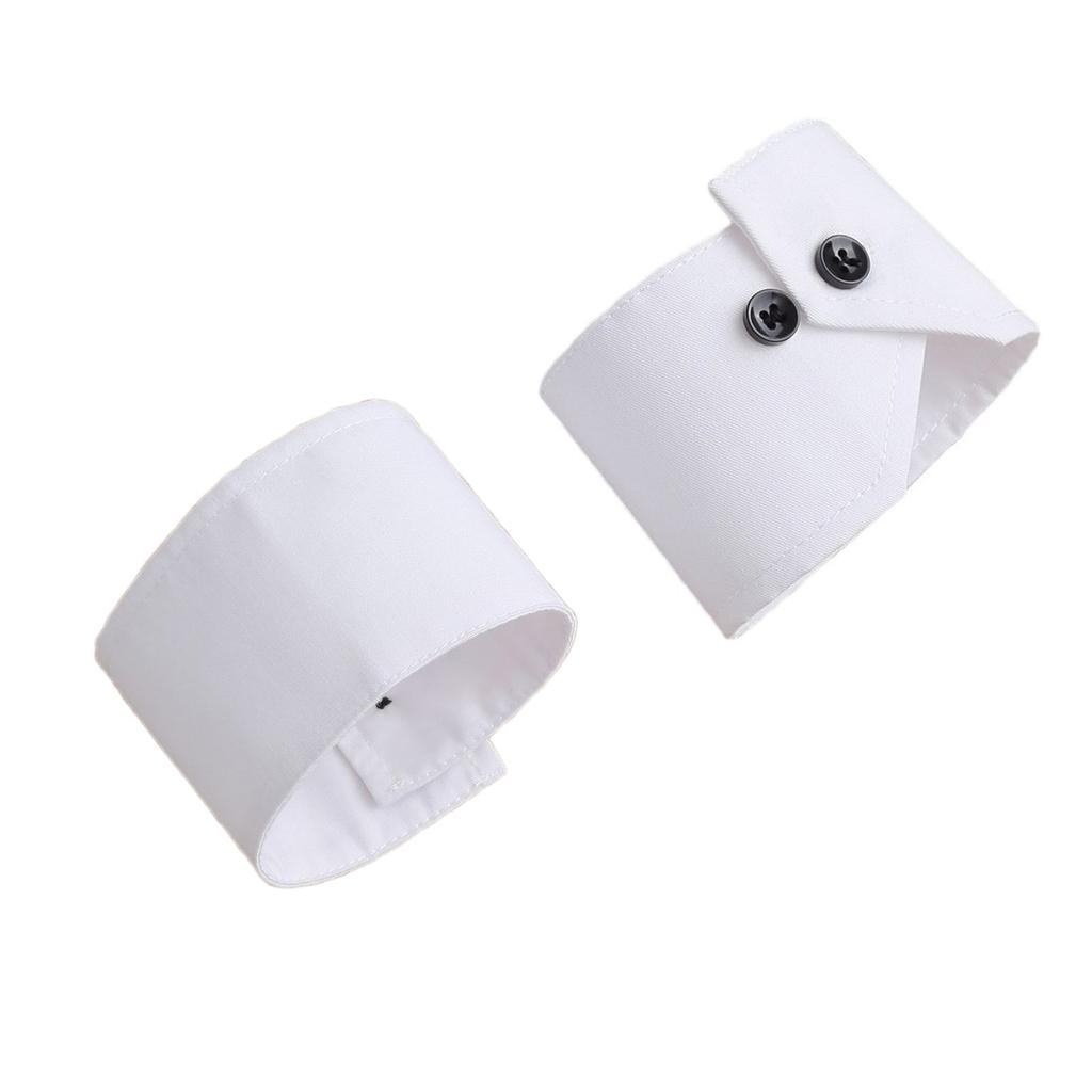 Women Wrist Cuffs Detachable Simple Cuffs Winter Autumn Shirts Sweater Sweatshirt Elegant Black Buttons
