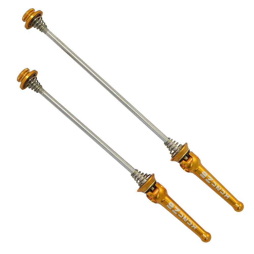 KCNC Z6 KQR Road Stainless Axle Hub SK2147 Skewer, Gold, KQR-04-RD-G,