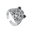 New Trendy and Domineering Retro Open Ring Men's and Women's Tiger Head Ring Jewelry