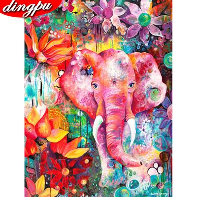5D Diamond Painting Full Round Elephant Diamond Embroidery Full Display Animal