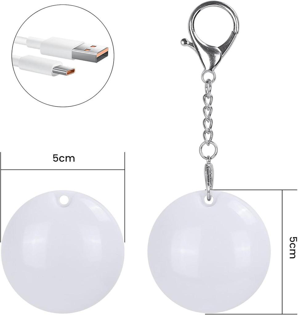 3D Touch-Sensing Atmosphere Lamp Keyring - Creative Girly Pendant Night Light for Home & Bedroom Decor