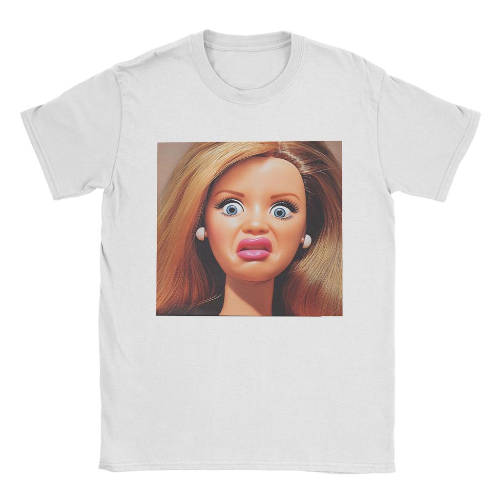 Funny Doll Print TShirts for Unisex  Casual Pure Cotton Tee Shirt Crew Neck Short Sleeve T Shirt Gift Idea Clothing
