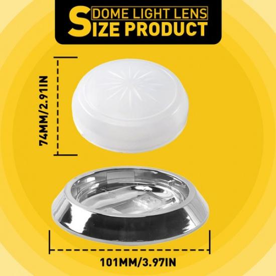 Round Dome Light Base Lens OT001000A For 1971-1981 Camaro Firebird Monte Carlo