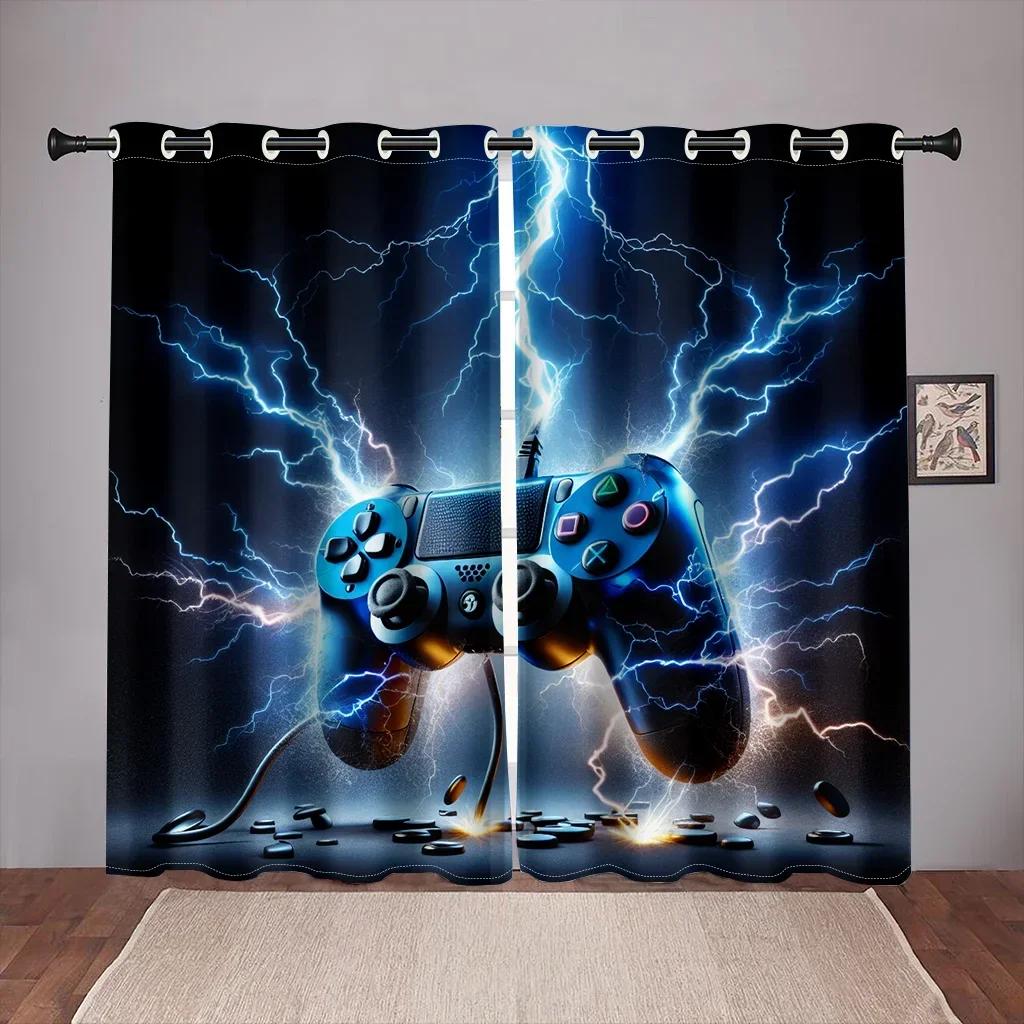 3D lightning Cool Gamer Controller Switch Cheap Window Curtain Blinds For Living Room Kids Bedroom Bathroom Kicthen Door Home De