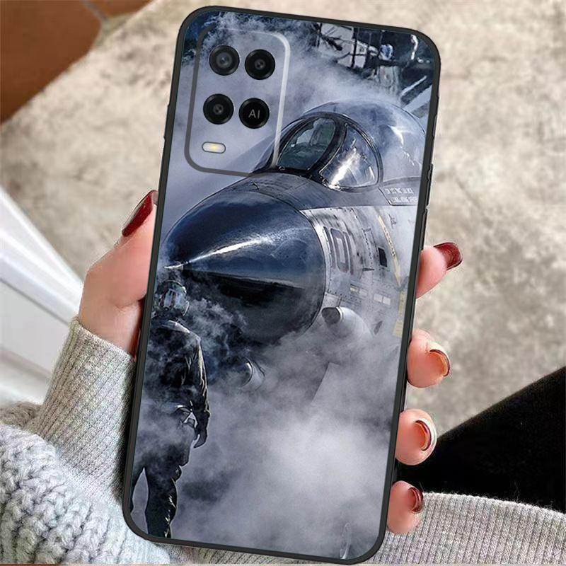 Fighter Planes Case For Oppo A57 A17 A77 A40 A78 A54 A74 A94 A76 A16 A96 A18 A60 A80 A38 A58 A98 A15 A5 Pro