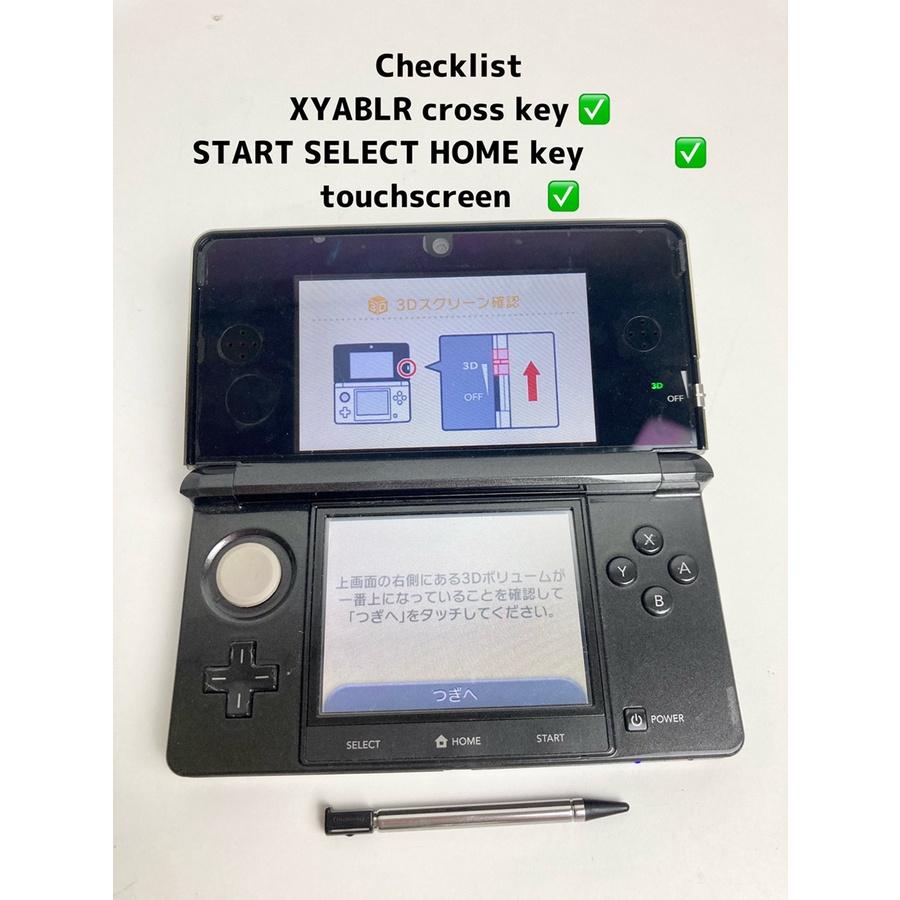 Nintendo 3DS CTR-001 Cosmo Black S dotykovým perem kontrola provozu konzole! Spuštění potvrzeno Stylus