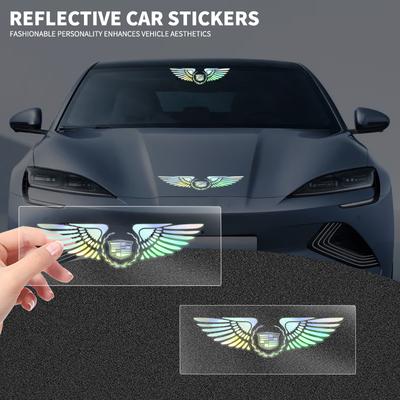 Auto Logo Engel Flügel Dekoration 3D Reflektierend Wasserdicht Aufkleber Für Escalade CTS ATS SRX STS XT5 XT4 XT6 XTS CT4