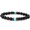 Popular Coconut Chip Volcanic Stone Bracelet Imitation Obsidian Yoga Energy Black Glitter Stone Bracelet