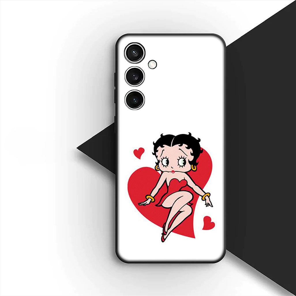

Casing for Samsung Galaxy S24 S25 S23 FE Ultra Plus S7 Edge S25+ S23+ A56 5G Phone Cover Soft Case Anime B-Bettys Lovely B-Boops Galaxy S24 Ultra