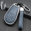 Key Cover for 2022 NIO ES6/ES8/EC6 - Double-Sided Leather and Metal Design, Unobstructed Signal Protection