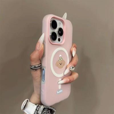 Jelly Magnet 2-in-1 für Apple Handyhülle Magnetischer Ständer Magnetische Handyhülle Schlicht Cartoon Persönlichkeit High-End