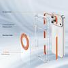iPhone 17 Pro Max Magnetic Transparent Case with Two-Color Rotating Stand for Apple 16/15 Pro