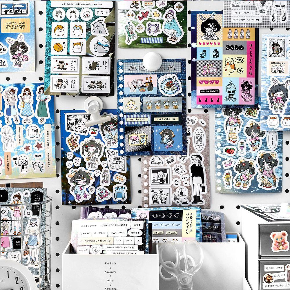 MINKYS 20 sheets/Piece Cute Journal Decorative Stickers Vintage Photocard Sticker Book Kids Gift School Stationery