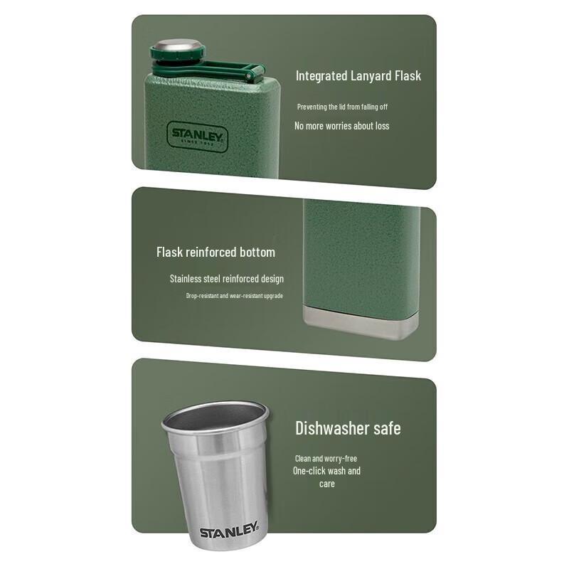 Stanley Adventure Series Edelstahl Taschenflasche & Schnapsglas Set