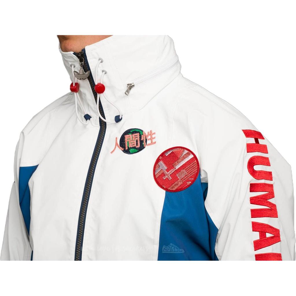 Adidas Originals Trefoil Color Block Letter Print Zip-Up Track Jacket Men Jackets Blue White BR3151