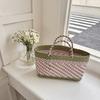 PVC Handbag Weave Bag Large Capacity Vegetable Basket Bag Fashion Beach Tote Bag  Travel