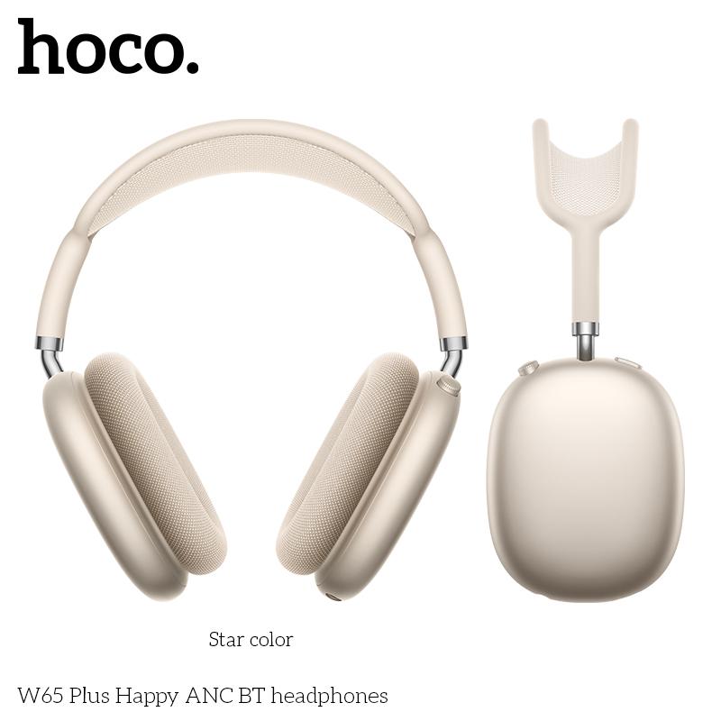 Hoco W65 Plus Kablosuz Kulaklık: Bluetooth 5.4, ANC Gürültü Engelleme, 45 Saat Çalma Süresi, Manyetik Kulaklıklar ve Nefes Alabilen Kafa Bandı