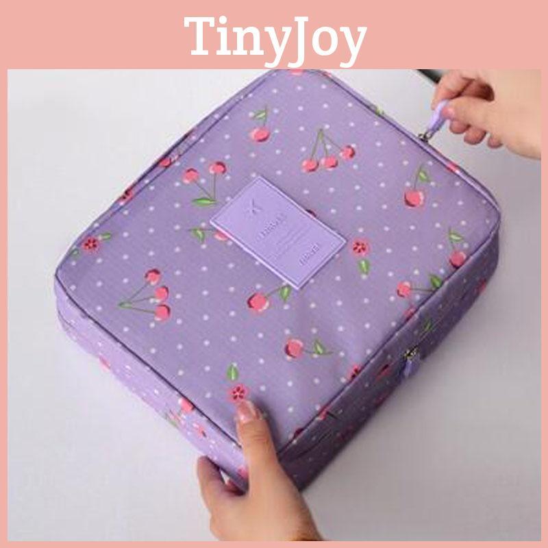 Rushed Floral Nylon Zipper Women Makeup Bag Cosmetic Bag Case Make Organizer Up