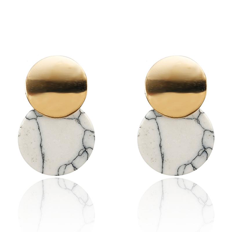 Autumn Winter New Brown Earrings Vintage Matte Drop Earrings For Women Metal Fashion Statement Dangle Earring Trend Jewelry