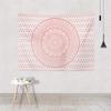 VIKAMA Pink Mandala Tapestry Large Bohemian Wall Hanging Psychedelic Style Living Room Meditation Space Wall Art