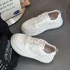 Leather Mesh White Shoes Women's Shoes 2025 Spring and Summer New Breathable Versatile Thick-soled Thin Casual Sports Sneakers