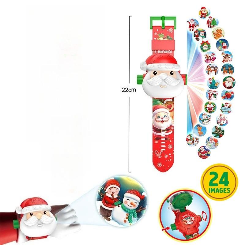 

Christmas Projection Watch Children Montessori Education Toys Electronic Watch Luminous Toy Santa Claus Kids Watch Holiday Gift