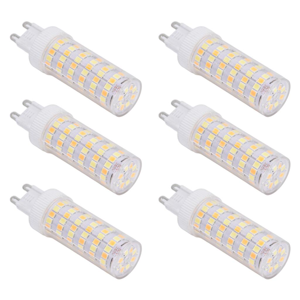 6PCS 104LED Light Bulb 12W 85?265V G9 Bulb 3 Light Color Small Wall Lamp Bulb for Home