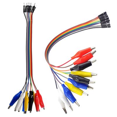 10PCS Alligator Clips Double-ended Clips Crocodile Cable 20CM 30CM Alligator Jumper Wire Test Leads Alligator Clips DuPont Wire