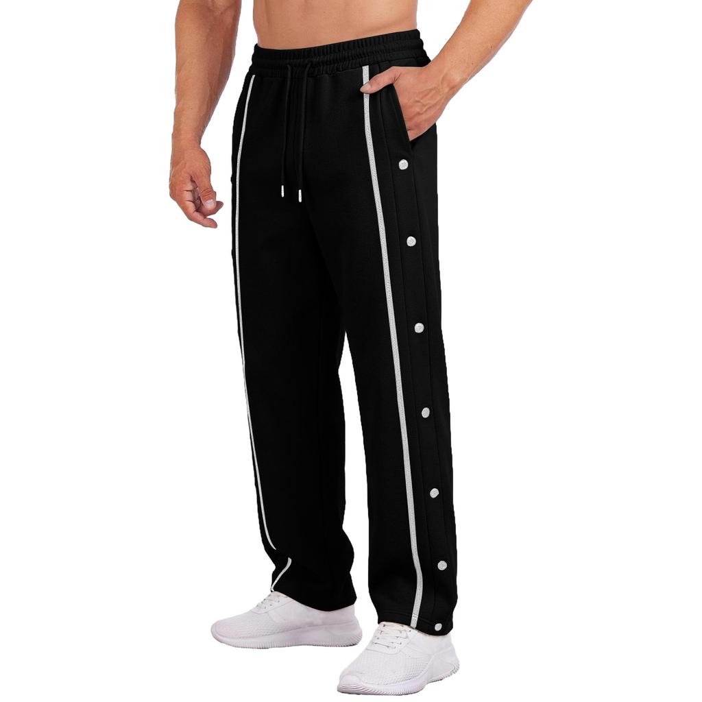Pantalones Deportivos Casuales para Hombre, Rectos Holgados con Botón, Tallas Grandes, Pantalones de Otoño