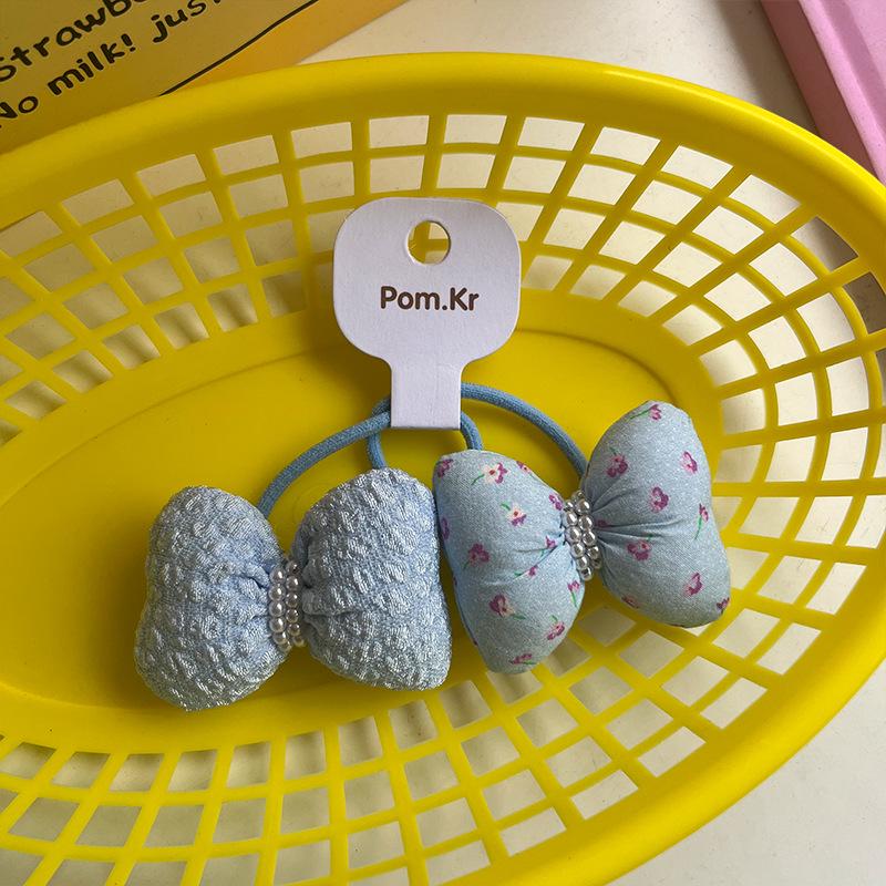 

Жемчужная цветочная резинка для волос с бантом: Детская мода, Универсальный, Высокая эластичность, Аксессуар, не повреждающий волосы