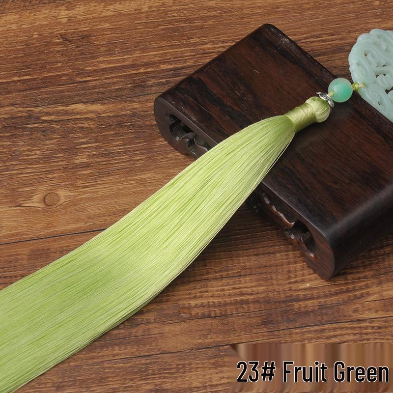 Fu Shou Imitation Jade Hanfu Waist Tassel Pendant with Lantern and Table Runner Accents