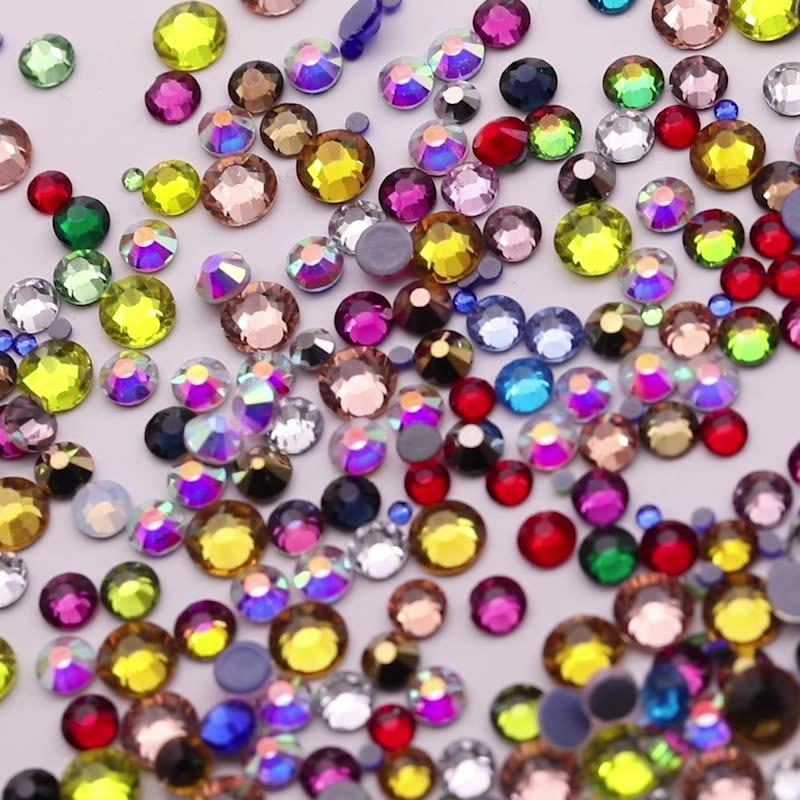 Kristallglas Flachboden Hot Drill Bekleidungszubehör Schmuckzubehör Aufkleber Strass Diy Zubehör Klebe Hot Drill Imitation Österreichischer