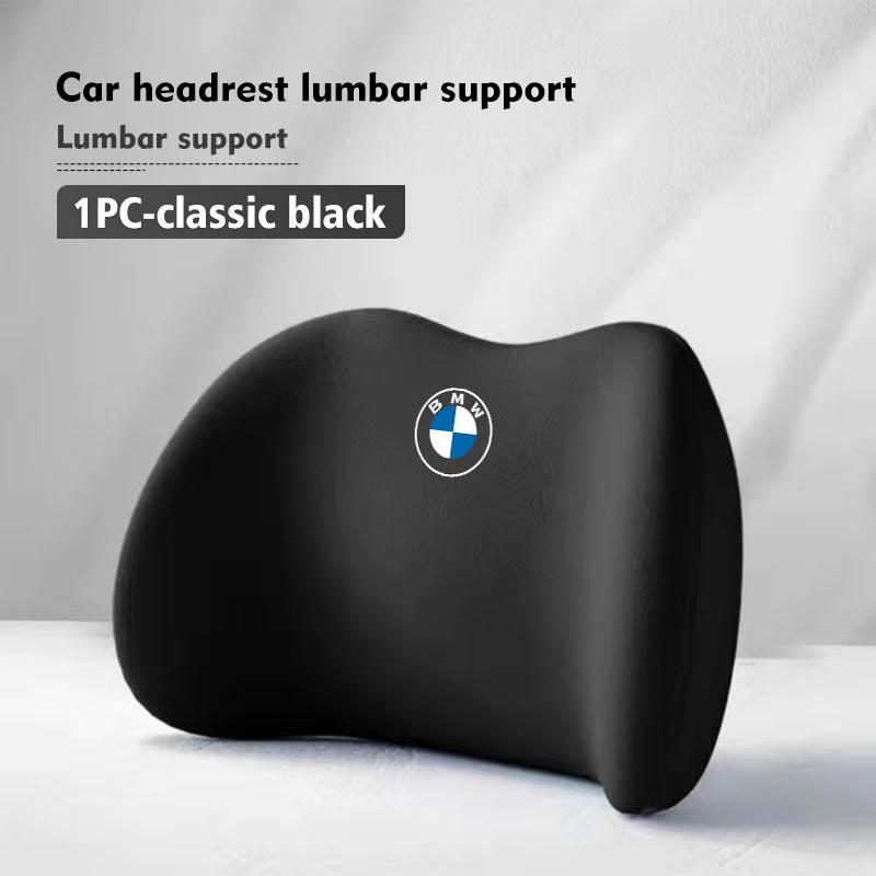WCHT7 For BMW Car Lumbar Back Support Headrest Neck Pillow Car Seat Cushion X3 X5 M5 M3 E46 E90 E60 F10 E39 F30 E36 G30 E87 E70