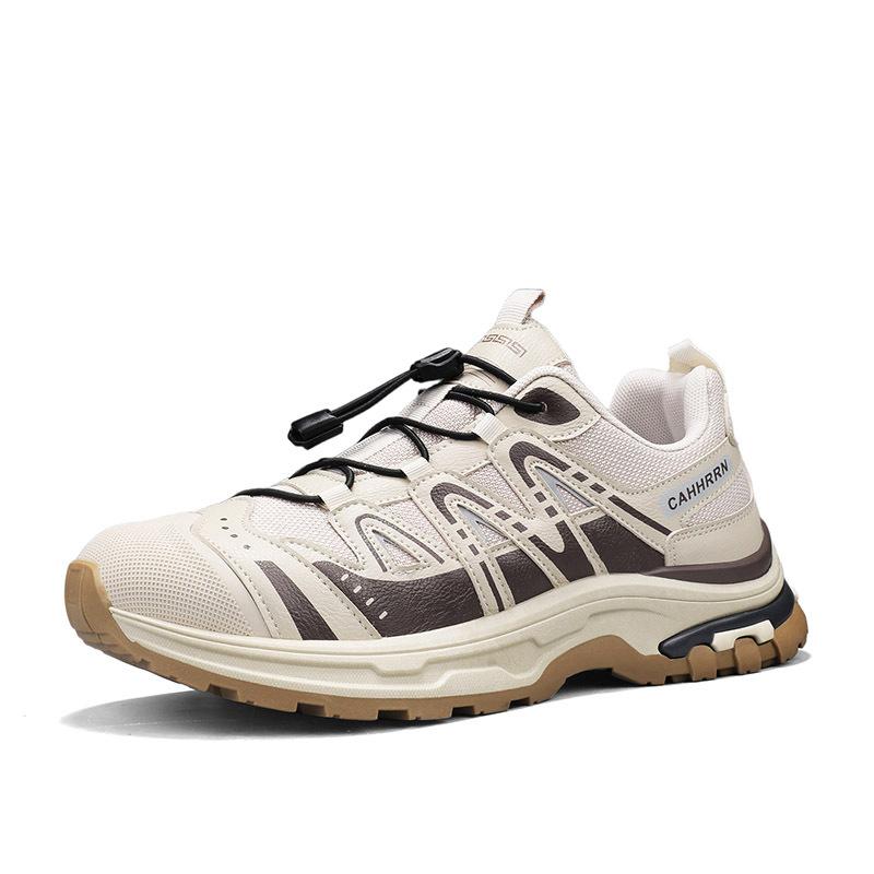 Outdoor Non-slip Wear-resistant Breathable Low-top Casual Hiking Shoes Spring and Autumn Elastic Buckle Sports Large Size Hiking Shoes