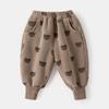 Kids' Fleece-Lined Winter Pants: Warm Cotton Trousers for Boys, Girls, and Infants