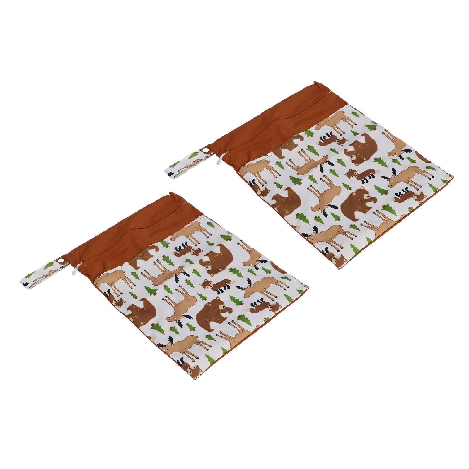 

2 шт. Подвесная сумка для коляски, хранение детских товаров, паркет, карман на двойной молнии, разделение мокрого и сухого