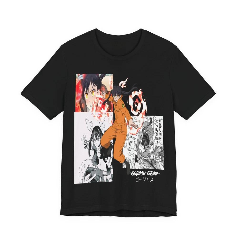 Anime Fire Force Tamaki Gojasu T Shirt Size S 4XL BLACK Size S 4XL S