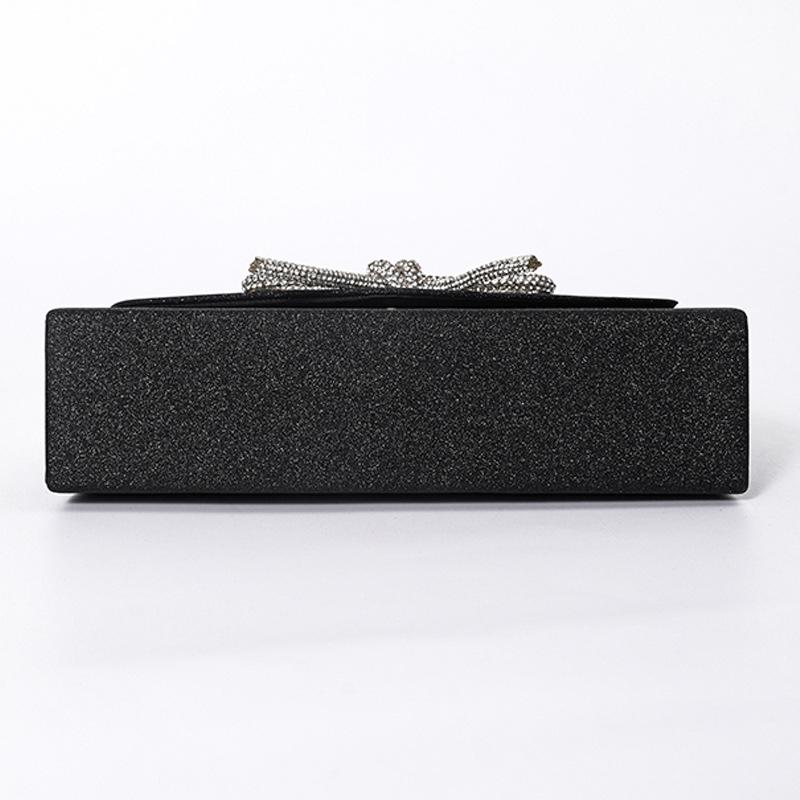 New High-Grade Banquet Clutch Bag Versatile Diamond Bow Chain Crossbody Evening Dress Purse