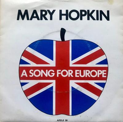 7inch Record MARY HOPKIN - A Song For Europe APPLE26 Apple Records 1970 UK Pop Used