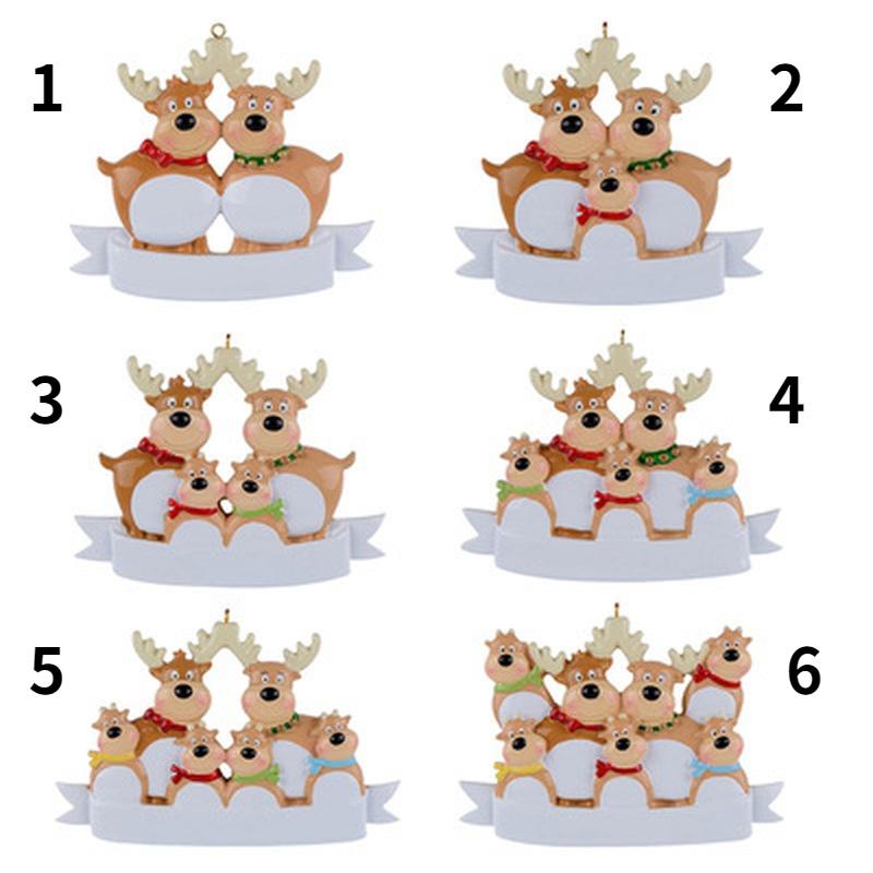 2021 Personalized Family Reindeer Pendant Christmas Tree Ornament Winter Gift Long Lasting Family Gift Decoration