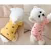 Warm Dog Jumpsuit Cartoon Printed Belly-Hugging Dog Pajamas Cute Dog Home Clothing  Pet Sleepwear