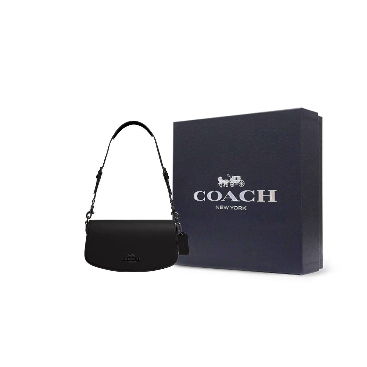 COACH Izsmalcināta teļa ādas rokassoma, pleca