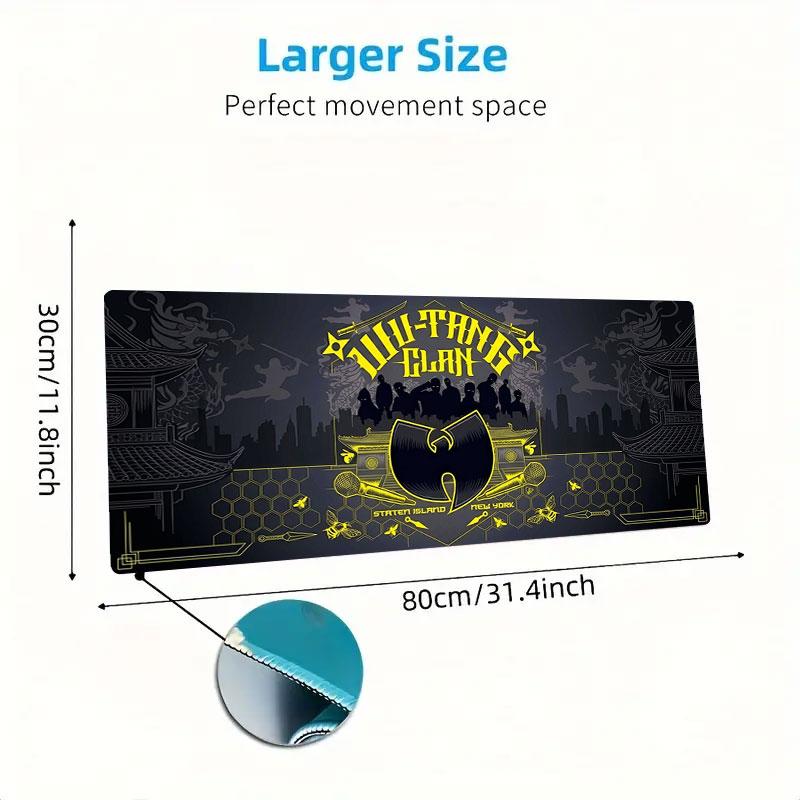 Wu Tang Clan Artwork Large Size Mouse Pad Large Gaming Table Cushion Nonslip Laptop Tablet Big Mousepad Xxl Mat Mini Pc Playmat With Lock Edge