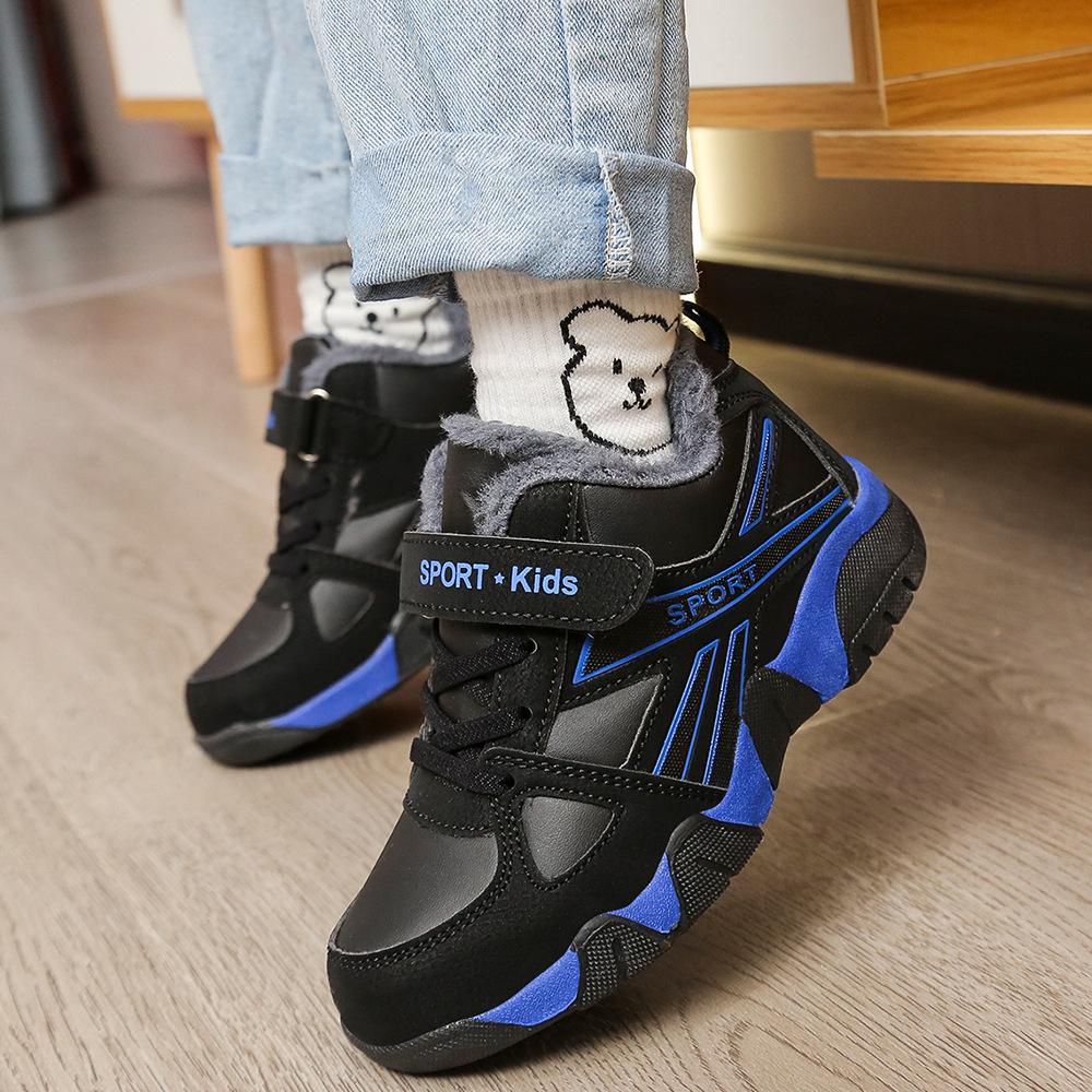 2023 Zimní dětské protiskluzové voděodolné polstrované a zesílené teplé boty Dětské bavlněné boty tenisky Boty pro žáky základních škol