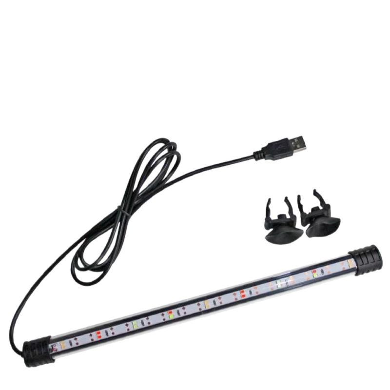 Aquarium LED Light Submersible T4 Double Row USB Powered Mood Lamp for Fish Tank Plant Grow Lighting