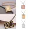 Fashion Book Friend Chain Square Shaped Photo Picture Locket  Pendant