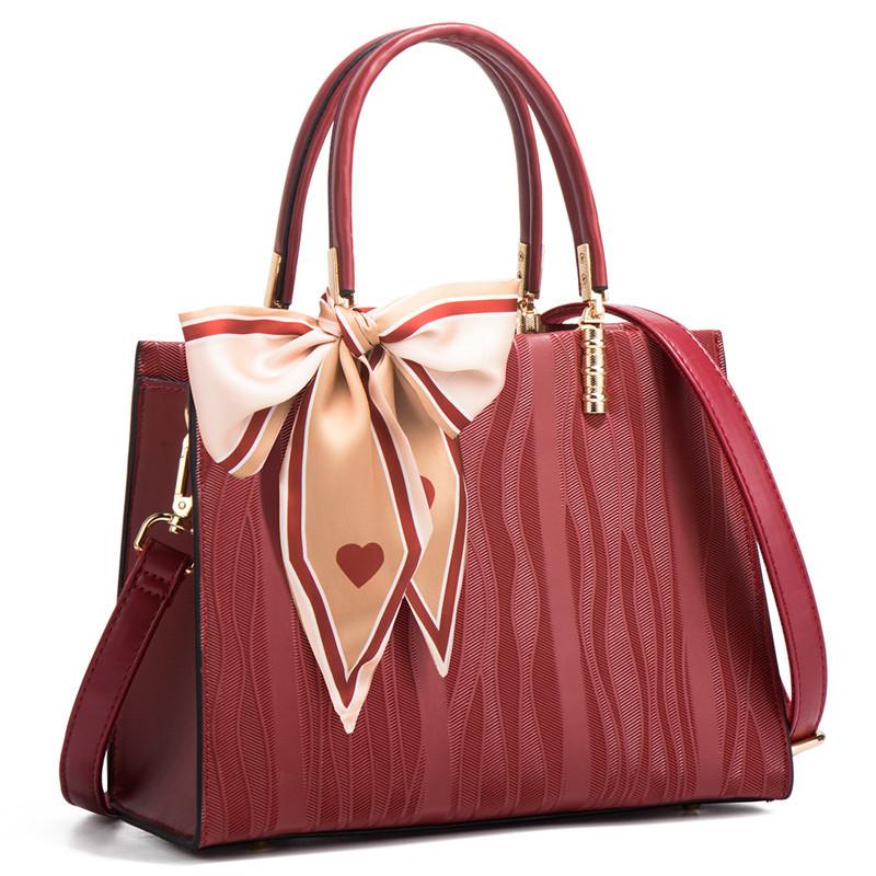 

Temperament Red Handbag Women S Large Capacity Trendy Shoulder Bag Messenger Bag Mother Bag Bridal Wedding Bag красный